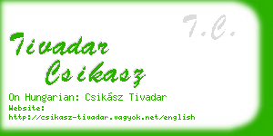 tivadar csikasz business card